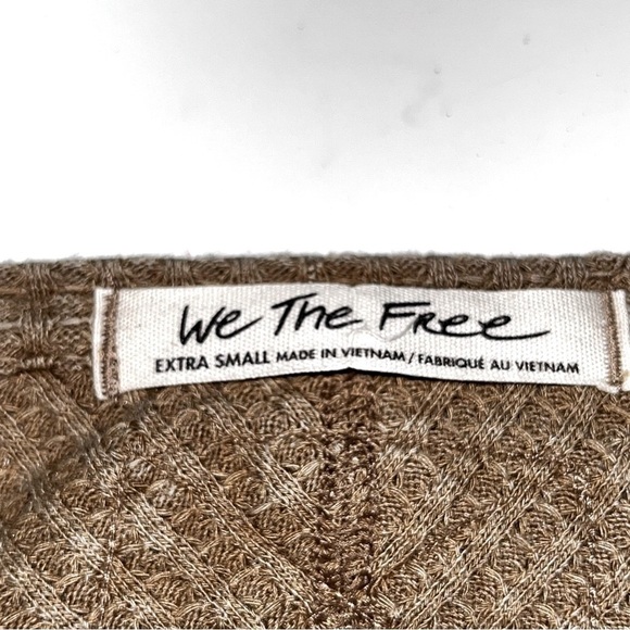 Free People We the free Coraline Thermal Top Womens Size XS Olive Tapenade Boho - Picture 4 of 10